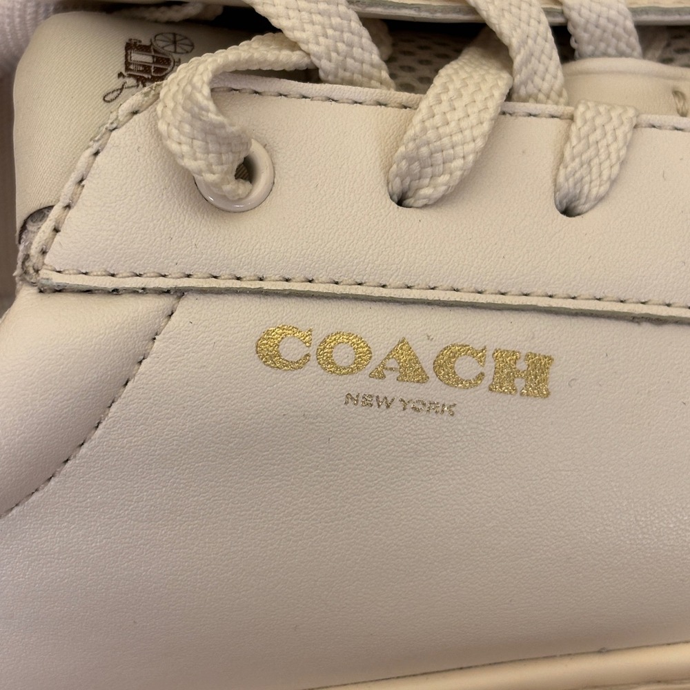 COACH Clip Low Top‎ Sneaker White Signature C Women Size 9.5 Casual Everyday - Picture 9 of 13